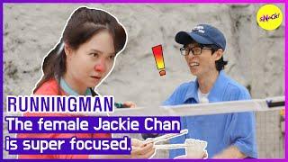 [RUNNINGMAN] The female Jackie Chanis super focused. (ENGSUB)