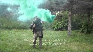 Shooting a smoke grenade out of an M203 Launcher - First attempt [WarDepot.com Airsoft]