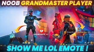 Noob Grandmaster Show Me LOL Emote -  Free Fire Telugu - MBG ARMY