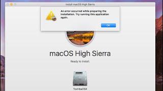 Fixing Reinstallation Mac OSX issue "error occurred while preparing the installation