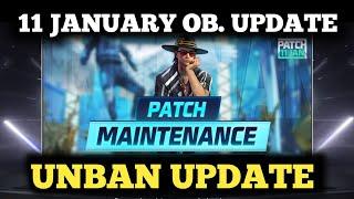 11 JANUARY FREE FIRE UPDATE | FREE FIRE OB38 UPDATE | FREE FIRE NEW UPDATE | 11 JANUARY OB38 UPDATE