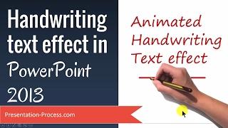 Handwriting text effect in PowerPoint