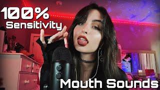 ASMR | Pure Mouth Sounds at 100% Sensitivity ( wet/dry, fast & intense )