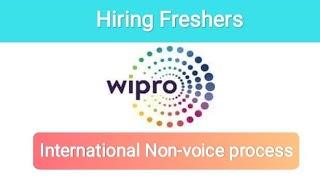 Hiring for freshers in Hyderabad || Wipro || Non-voice process || BPO||