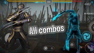 Showing all insane damage corner combos of lynx  | shadow fight arena