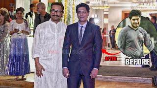 What a Transformation by Junaid Khan with Father Aamir Khan arrives at Ira-Madhu Wedding Reception