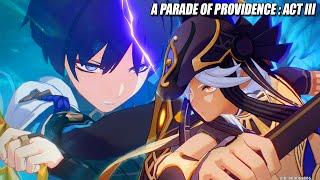 A Parade of Providence : Act III Gatherings and Partings - Wanderer vs Cyno Battle Cutscene