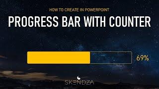 How to create progress bar with counter in PowerPoint