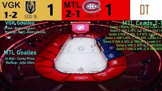 Vegas Golden Knights vs. Montreal Canadiens (SF Game 4) NHL Live Stream