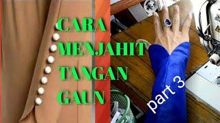 cara membuat pola tangan dan menjahitnya