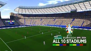 PES 2021 & Football Life 2024 - UEFA EURO 2024 Stadiums & Banner | All 10 Stadiums