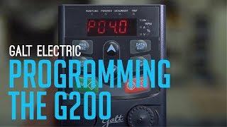 How to program a Galt Electric G200 Series VFD