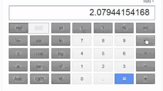 log2 (base 2 logarithm) using calculator