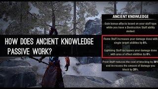 How does Ancient Knowledge Passive work? Destruction Staff ESO