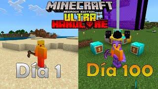 Sobreviví 100 Días en MINECRAFT ULTRA HARDCORE BEDROCK...