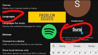 Spotify Username, Language Change option not available problem solved