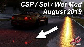 CSP and Sol with Wet Mod August 2019 - Light Rain and Night - Assetto Corsa