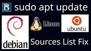 Fix sources list Ubuntu Debian   apt update not working