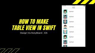 How To Make TableView In Swift 5 Xcode 11