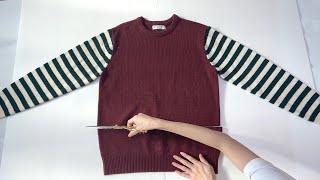 Refashion DIY 3 AWESOM IDEA from Old Sweater  UPCYCLE Sweaters