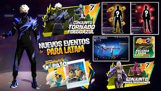 FILTRÓ TODOS LOS EVENTOS DE LA PRÓXIMA AGENDA SEMANAL DE FREE FIRE | TORNADO FUEGOAZUL, ORO BP & MAS