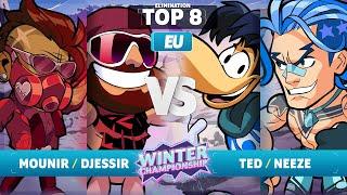 MounirKO & Djessir vs. Ted & Neeze - Elimination Top 8 - EU - Brawlhalla Winter Championship 2023