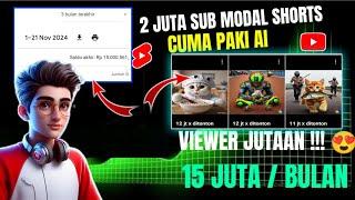 BISA DI COBA ! IDE KONTEN YOUTUBE SHORTS ANIMASI HEWAN TARGET LUAR NEGERI MODAL AI