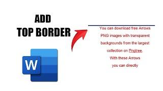 How to add a top border in word online