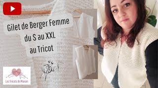 Gilet de Berger Femme au Tricot ‐ Du S au XXL