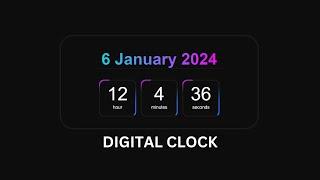 Digital Clock In HTML CSS and JavaScript | Digital Clock