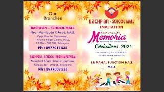 Bachpan School Annual Day Celebrations - 2024  || Mall || Memoria