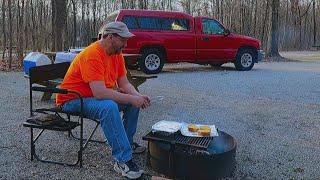 Campfire Tuna Casserole: Relaxing at Camp: Solo Truck Camping