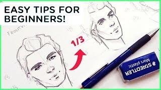 How to Draw a Male Face - Art Tutorial【My Sketching Technique】