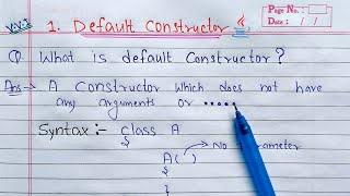 Default Constructor in Java | Learn Coding