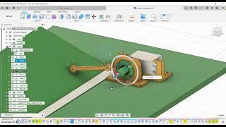 motion study, fusion 360 trap door Rat terminator device with Servo