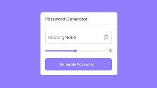 Create Random Password Generator in HTML CSS & JavaScript | Strong Password Generator