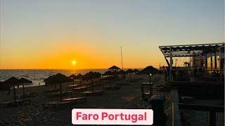  закат на пляже в ПОРТУГАЛИИ Faro Portugal УЖИН в ресторане  10.09.2024