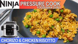 CHORIZO & CHICKEN RISOTTO *PRESSURE COOK* | with Peas | Quick Easy Recipe | NINJA FOODI 15 in 1