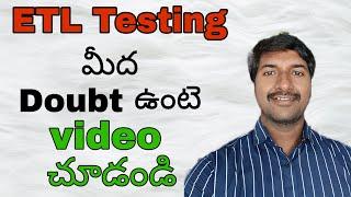 How To Become ETL Tester (Telugu)