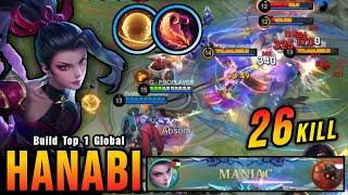 26 Kills + MANIAC! Hanabi is Unkillable Hero with Infinite Shield - Build Top 1 Global Hanabi ~ MLBB