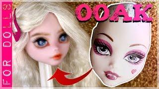 ПОДРОБНЫЙ ООАК ДРАКУЛАУРА  КАК СДЕЛАТЬ ООАК  КАК ПЕРЕРИСОВАТЬ ЛИЦО КУКЛЕ  FOR DOLLS