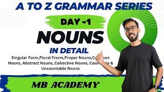 Noun in details // A TO Z GRAMMAR SERIES // DAY 1// ADRE// Competitive Exams