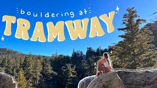 Bouldering at Tramway | Square Dance (V4), Swing Dance (V7), Greasefire (V6)