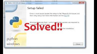 [100% Working ] Windows 7 Python Installation Error 2021