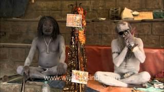 Naga Sadhu chilling over Chillum in Varanasi