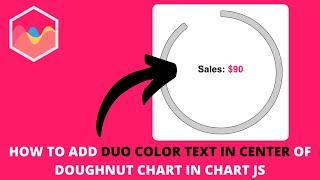 How to Add Duo Color Text In Center of Doughnut Chart in Chart JS