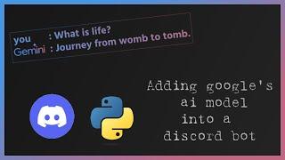 How to add Google's Gemini AI in a Discord Bot? | Discord.py Tutorial