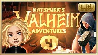 Let's make a blacksmith's workshop! - KatsPurr's Live Stream Adventures in Valheim - Part 4