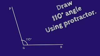 How to draw 110 degree angle using protractor. Make 110 degree angle with protractor. shsirclasses.