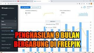 Penghasilan 9 bualan bergabung di freepik